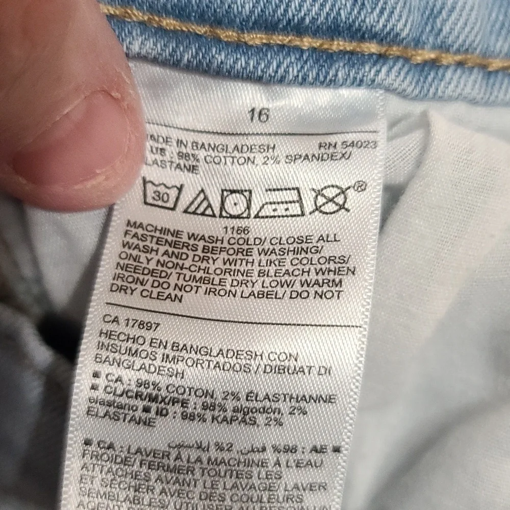 Old Navy GIRLS?? Jeans Skinny Built-in Flex Adjustable Waist Stretch Sz 16 GUC‎
